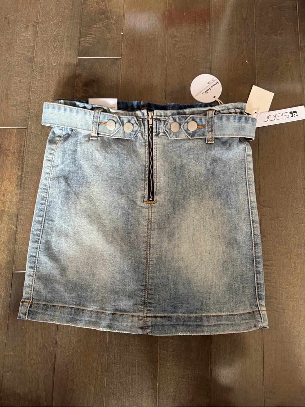 NWT Joe's Jeans Girls' The Phoebe Belted Blue Denim Skirt - Size 14